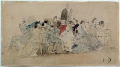 Nachmittag am Strand von Eugène Boudin