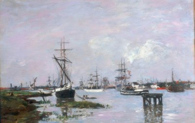Antwerpen, a kikötő alkotó: Eugene Louis Boudin