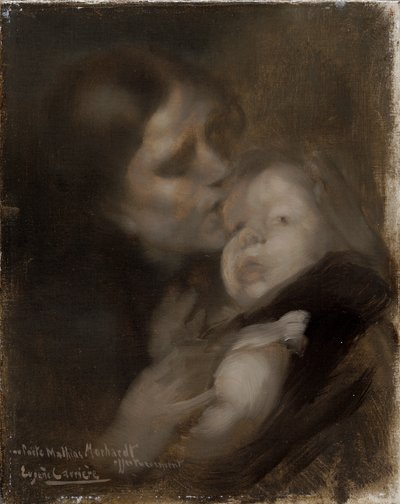 „Anya és gyermeke”, 1890 alkotó: Eugène Carrière