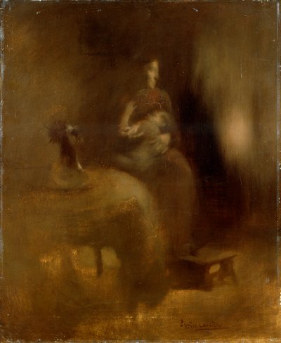 Nő kisbabával az ölében, 1890-es évek. alkotó: Eugène Carrière