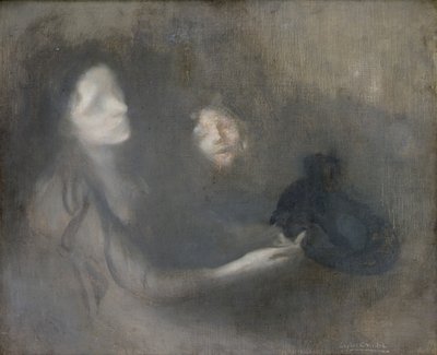 Nő kalappal alkotó: Eugène Carrière