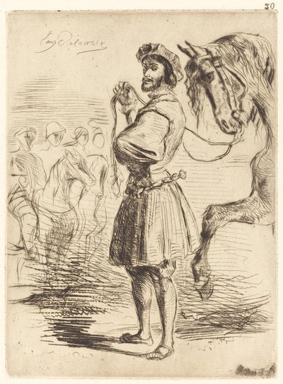 Egy Úr I. Ferenc korszakából Un Seigneur de temps de François Ier, 1833. alkotó: Eugène Delacroix