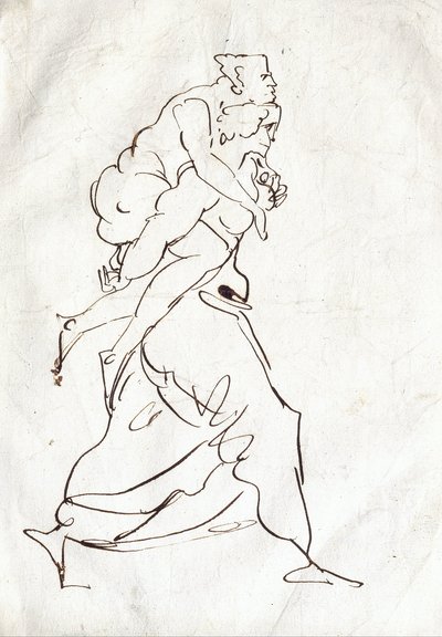 Aeneas és Anchises alkotó: Ferdinand Victor Eugene Delacroix
