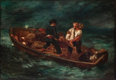 A Shipereck után (Don Juan uszálya – holttestet a tengerbe dobtak) alkotó: Eugène Delacroix