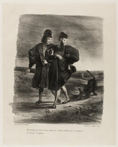 Faust, Mefisztó és az uszkár, a Faustból alkotó: Eugène Delacroix