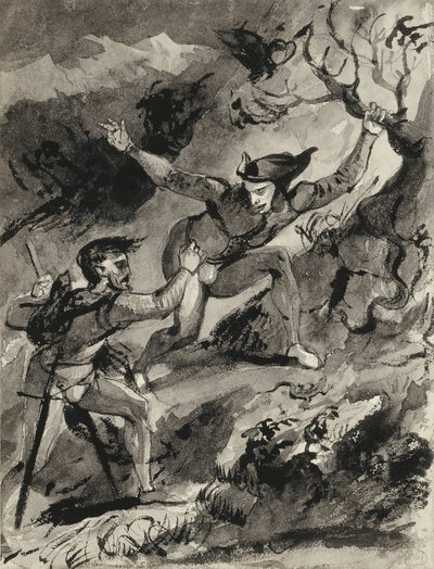 Faust és Mefisztó a Blocksbergen alkotó: Ferdinand Victor Eugene Delacroix