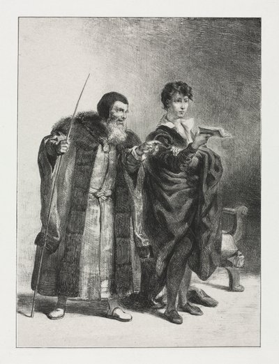 Hamlet: Polonius és Hamlet alkotó: Eugène Delacroix