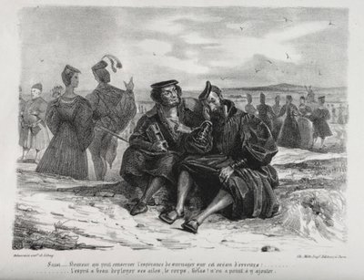 Illusztrációk Fausthoz: Faust és Wagner alkotó: Eugène Delacroix