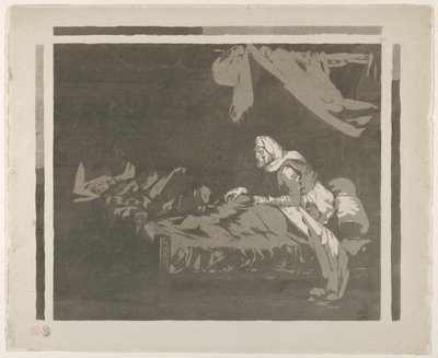 Katonai kórház belseje, 1828 vagy korábbi, 1828 vagy korábbi. alkotó: Eugène Delacroix