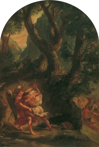 Jákob az angyallal birkózik alkotó: Eugène Delacroix