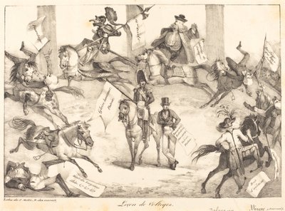 Boltív lecke (trükklovaglás) alkotó: Eugène Delacroix