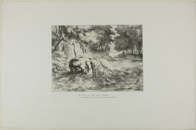 Ophelia halála, 13. tábla a Hamletből alkotó: Eugène Delacroix