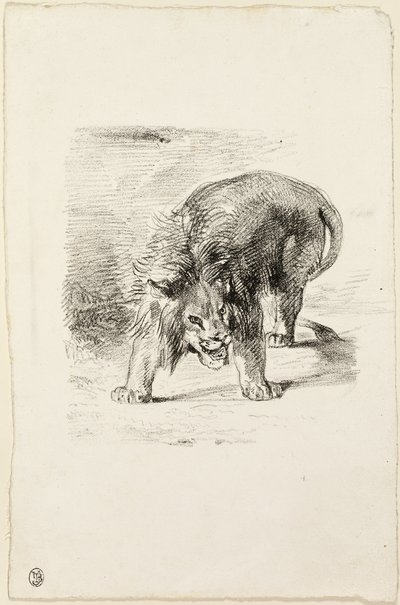 Álló Oroszlán alkotó: Eugène Delacroix