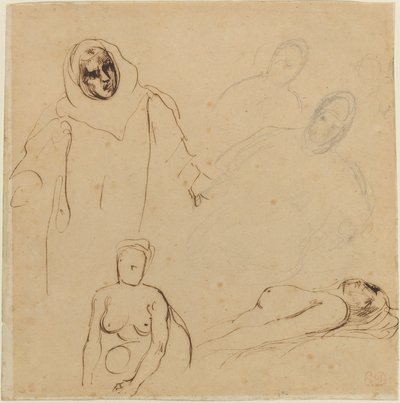 Tanulmányok Kolumbusz Kristóf számára. alkotó: Eugène Delacroix