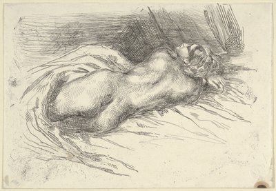 Tanulmány egy nőről hátulról nézve, 1833., 1833. alkotó: Eugène Delacroix
