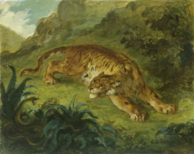 Tigris és Kígyó, 1854-1858. alkotó: Eugène Delacroix