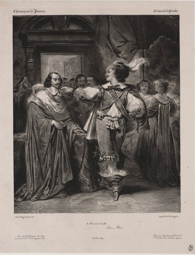 Franciaország krónikái: A Fronde jelenete – Condé hercege, 1829. alkotó: Eugène François Marie Joseph Devéria