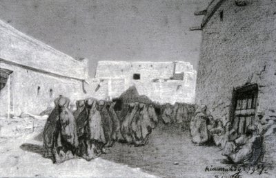 Felvonulás egy Száhel-vidéki faluban alkotó: Eugène Fromentin