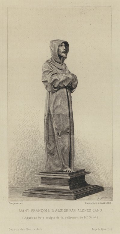 Alonzo Cano Assisi Szent Ferenc fából készült alakja alkotó: Eugène Gaujean