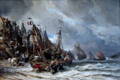 A halászok visszatérése alkotó: Eugene Isabey