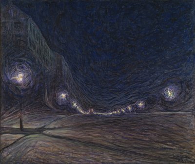 Hornsgatan by Night, 1902 alkotó: Eugène Jansson