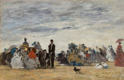 Trouville strand alkotó: Eugene Louis Boudin