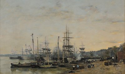 A bordeaux-i kikötő a Quai des Chartrons felől nézve alkotó: Eugene Louis Boudin