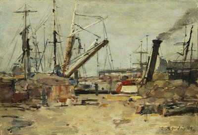 A vontatóhajók alkotó: Eugene Louis Boudin