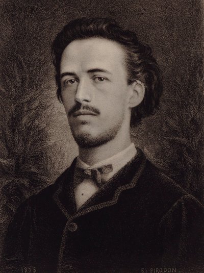Benjamin Godard zeneszerző portréja 1849-1895, 1878. alkotó: Eugène Louis Pirodon