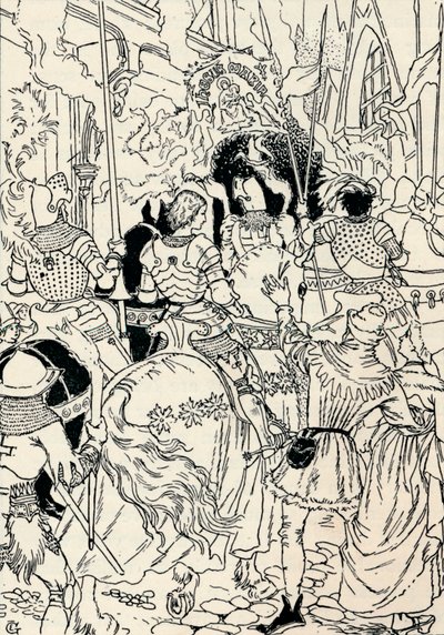 Jeanne DArc, Orleans, 1895 alkotó: Eugene Grasset