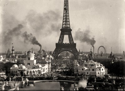 Kilátás az Universelle kiállításra, Párizs. 1900 alkotó: Eugène Trutat