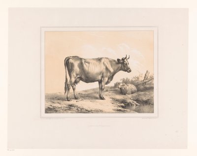 Tehén és birka a tájon Különféle állatok (sorozat címe) Etudes d