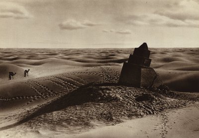 Mérföldkő a sivatagban (fekete-fehér fotó) alkotó: European Photographer