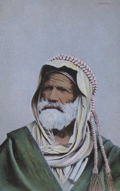 Beduin férfi portréja, Észak-Afrika (színes fotó) alkotó: European Photographer
