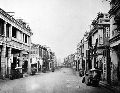 Queens Road, Hong Kong, 1875 körül alkotó: European Photographer