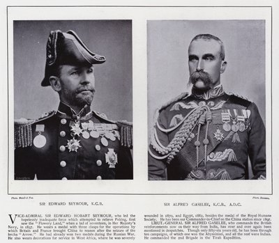 Sir Edward Seymour, Sir Alfred Gaselee (f/w fotó) alkotó: European Photographer