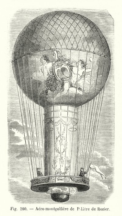 Aero-montgolfiere de Pilatre de Rozier (metszet) alkotó: European School