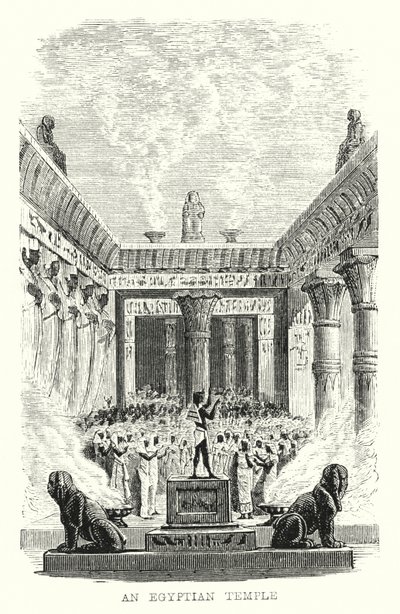 Egy egyiptomi templom (metszet) alkotó: European School