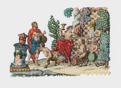 Bacchus és Ariadne (színes metszet) alkotó: European School