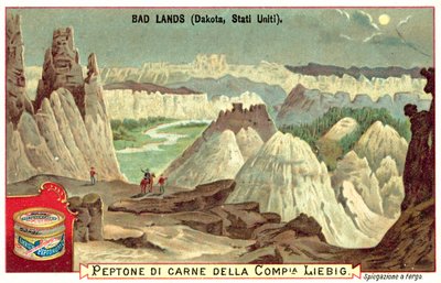 Badlands, Dél-Dakota, USA (chromolitho) alkotó: European School