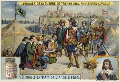 Szász-Weimari Bernard átveszi Breisach városának kulcsait, 1638 alkotó: European School