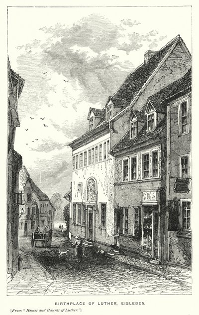 Luther szülőhelye, Eisleben (metszet) alkotó: European School