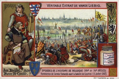 A flamand hadsereg áldása a Courtrai-i csata előtt, 1302 alkotó: European School