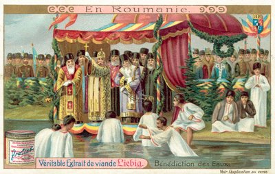 Vizek megáldása Romániában (chromolitho) alkotó: European School