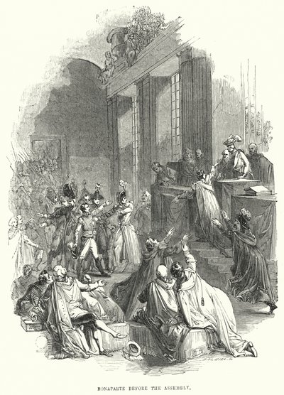 Bonaparte a közgyűlés előtt (metszet) alkotó: European School