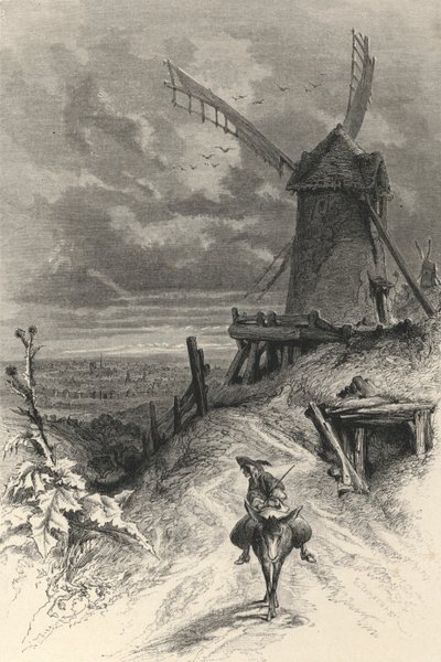 Butte Montmartre a tizenhetedik században (metszet) alkotó: European School