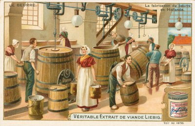 Vaj, Liebig kártya, 20. század eleje (kromo) alkotó: European School