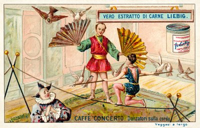 Caffe-concerto: kötéltáncosok (chromolitho) alkotó: European School
