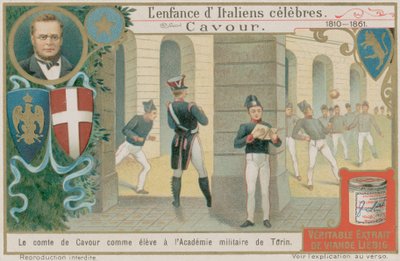 Camillo Benso, Cavour grófja a torinói katonai akadémián tanul alkotó: European School