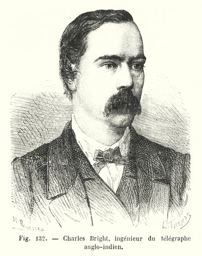 Charles Bright, angol-indiai távírómérnök (metszet) alkotó: European School